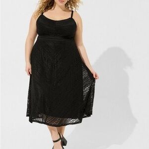 Torrid Midi Lace Skater Dress - Size 1